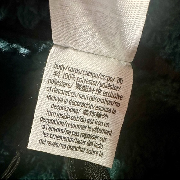 NWOT PINK Victoria’s Secret Sherpa Fleece Half Zip Pullover Jacket in Green XS - Picture 8 of 14